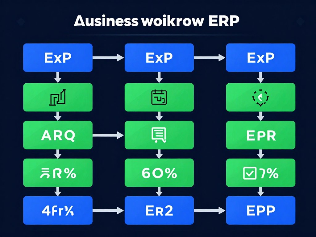 Automated workflow in ERP system showing process efficiency
