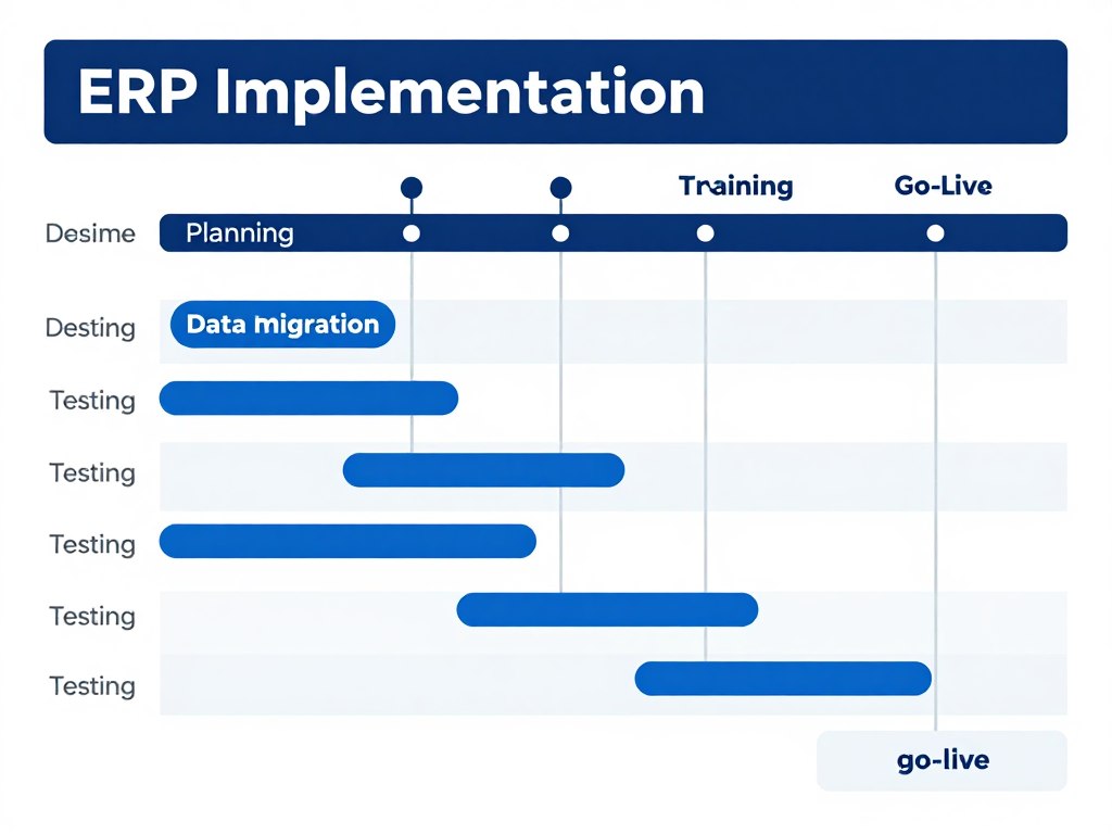 ERP implementation timeline and project phases