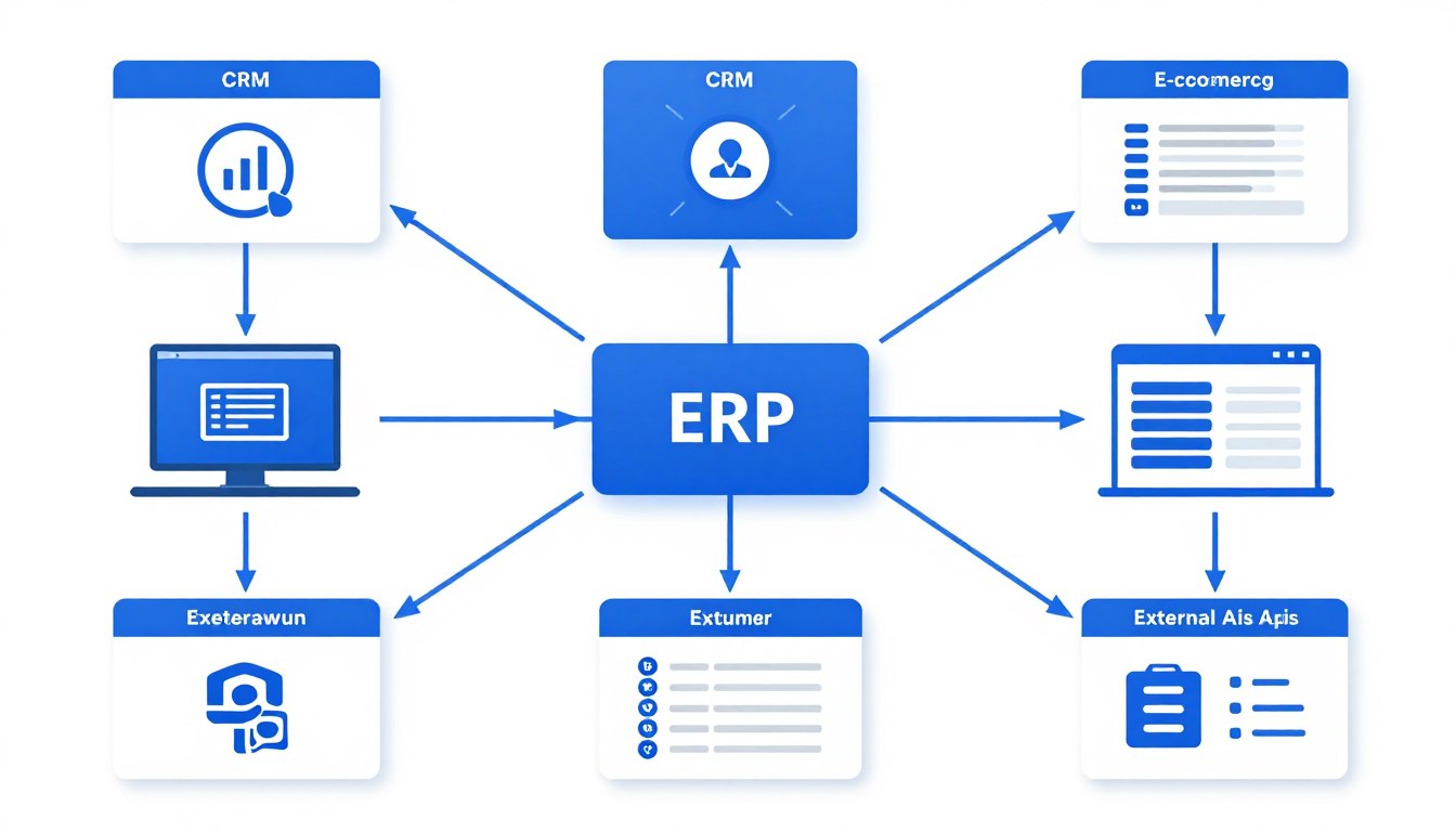 ERP system integration with multiple business applications