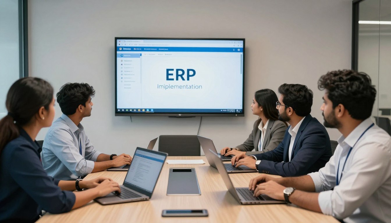 ERP service team providing implementation and support services
