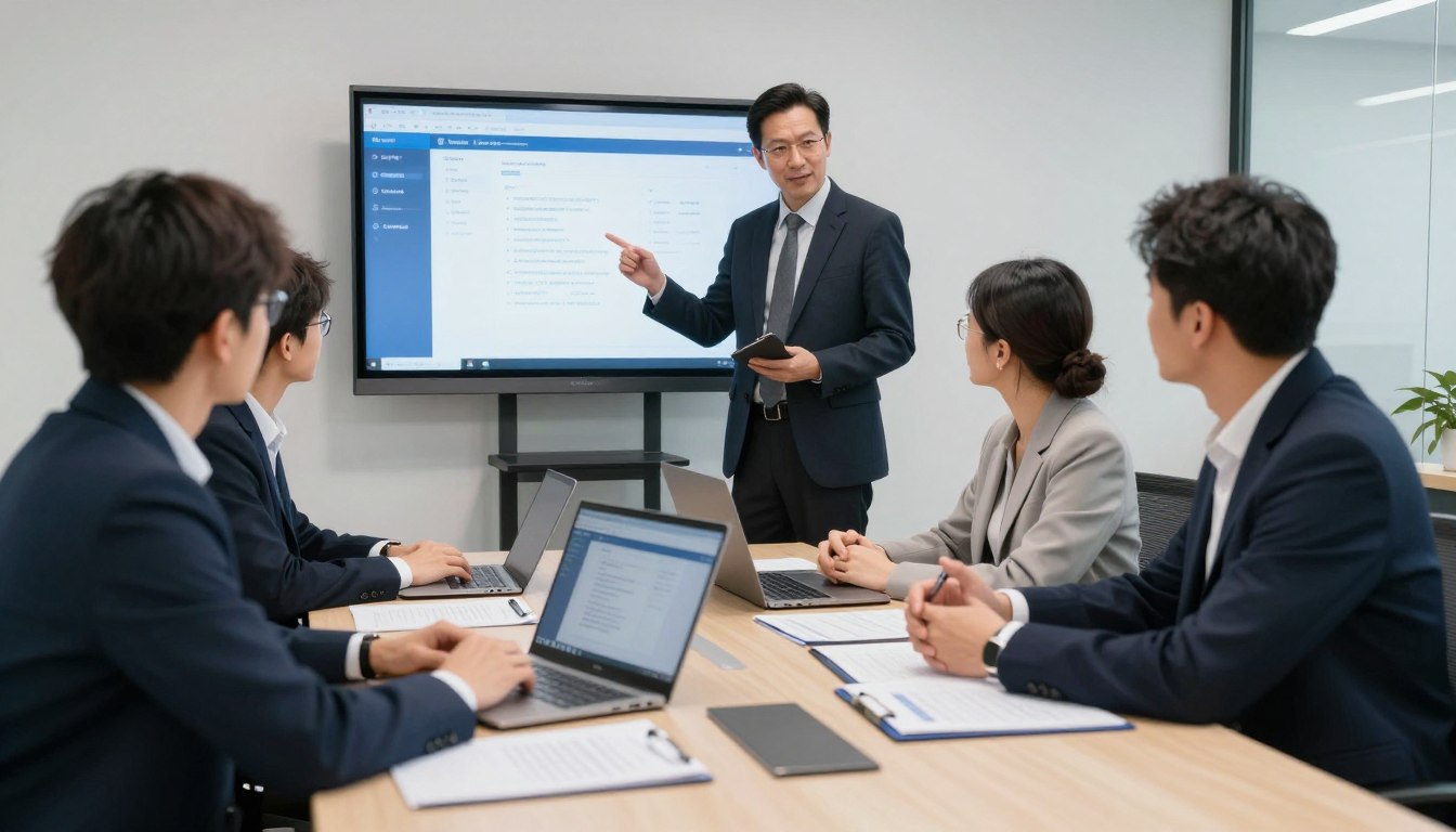 Client interview with ERP solution provider representatives