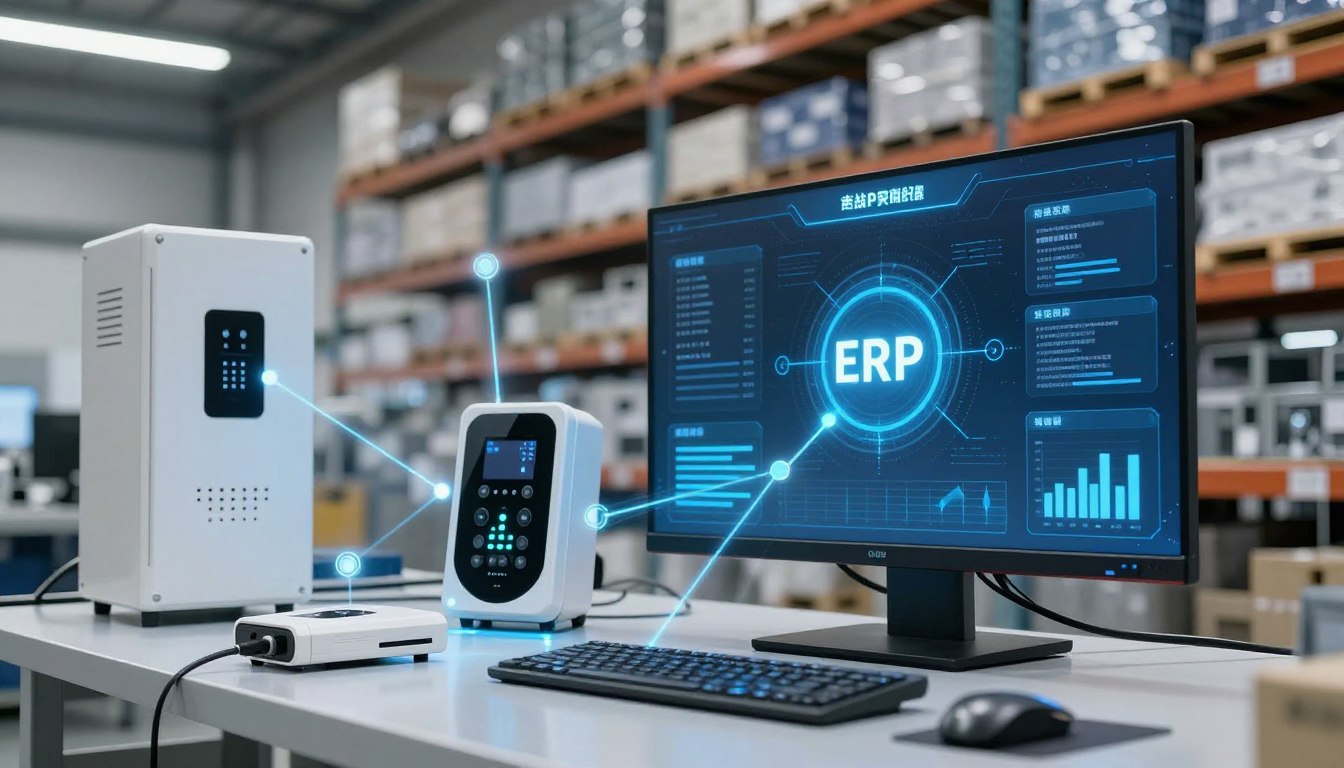 IoT devices connected to ERP system for asset tracking