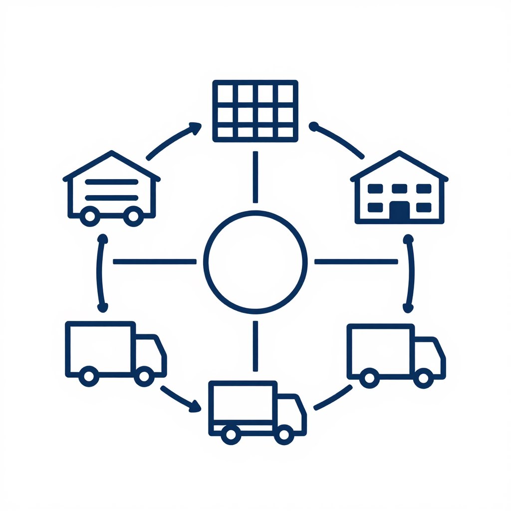 Supply chain icon for ERP features
