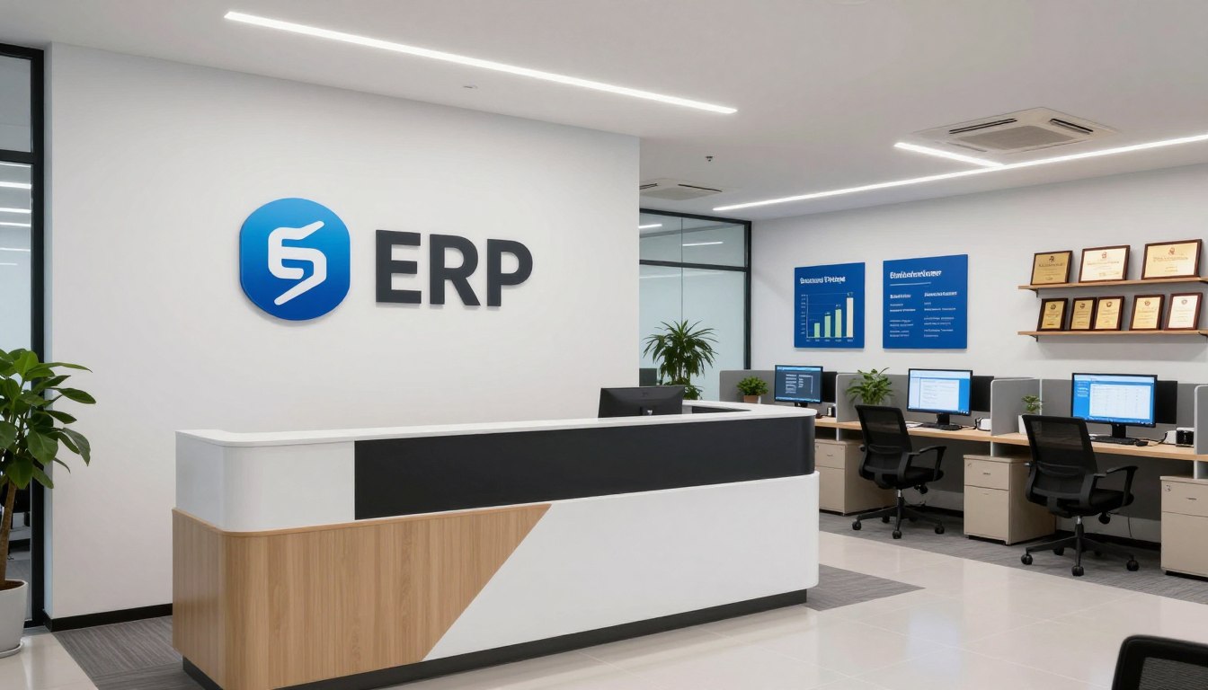 Established ERP company office showing stability and growth