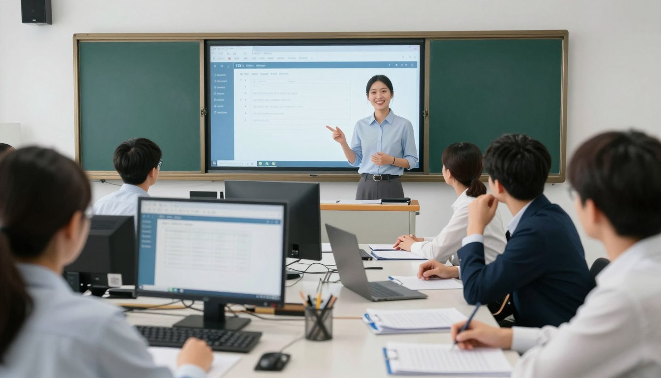 Change management training session for ERP users