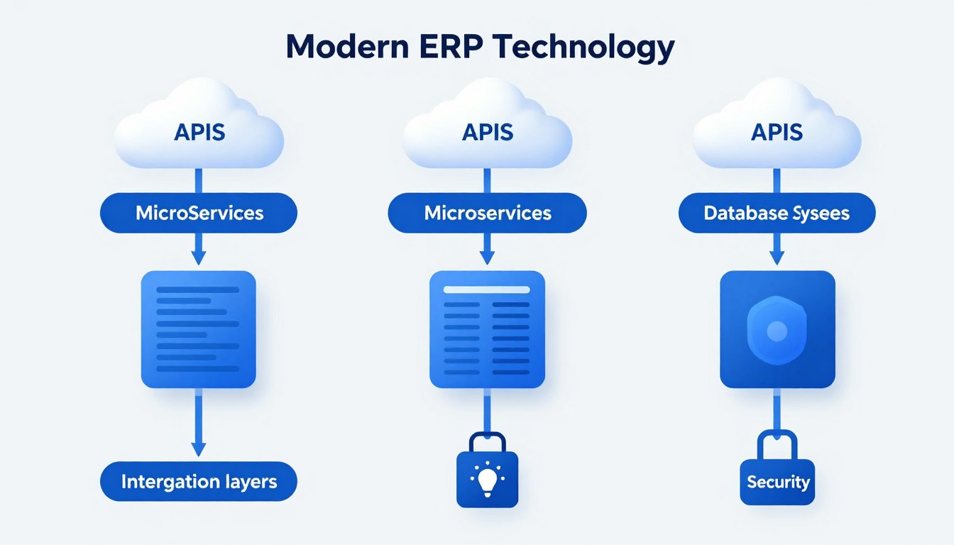 Modern technology stack and integration architecture for ERP