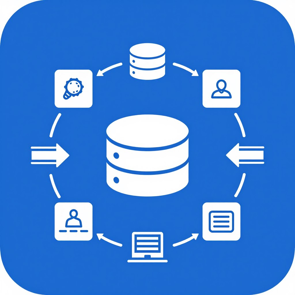 Data migration icon for ERP implementation