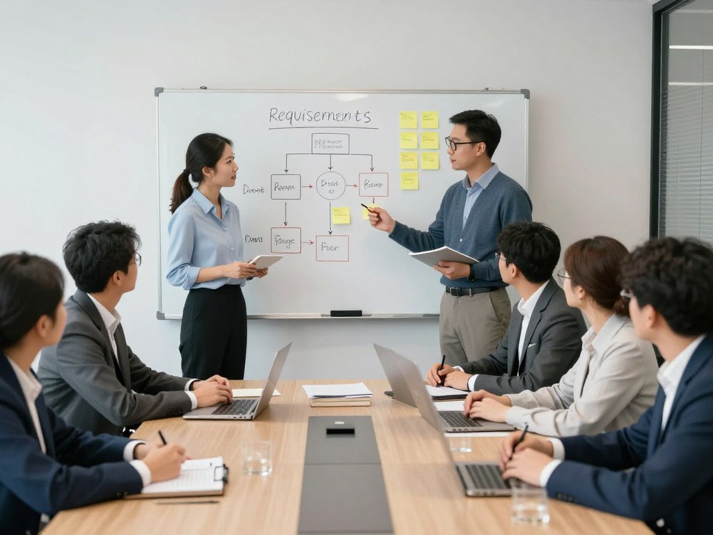 Requirements gathering workshop with business stakeholders