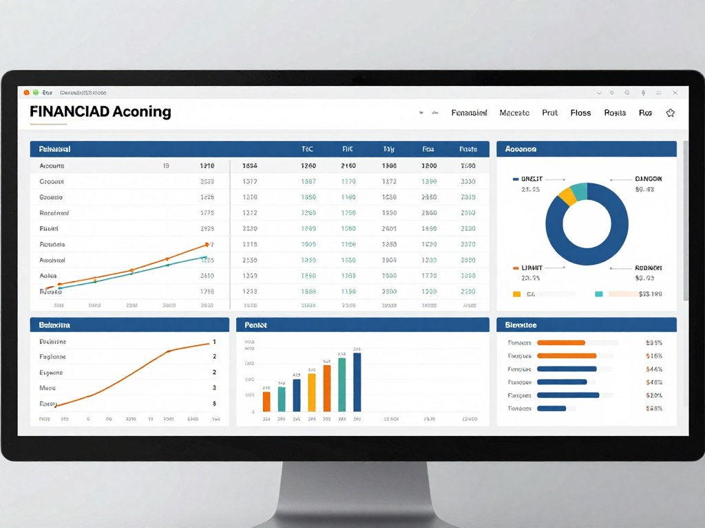 Financial accounting dashboard in ERP software
