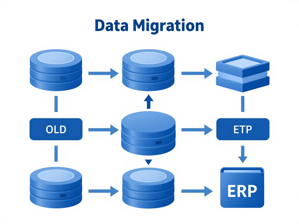 Data migration process from legacy systems to new ERP