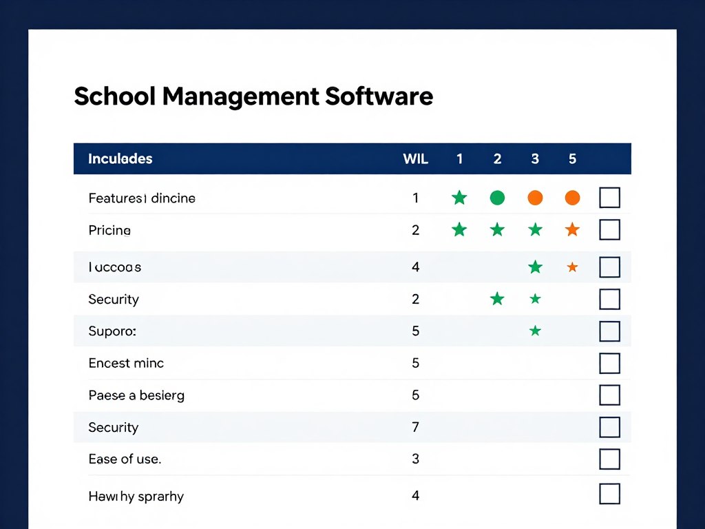 Evaluation scorecard with software comparison criteria