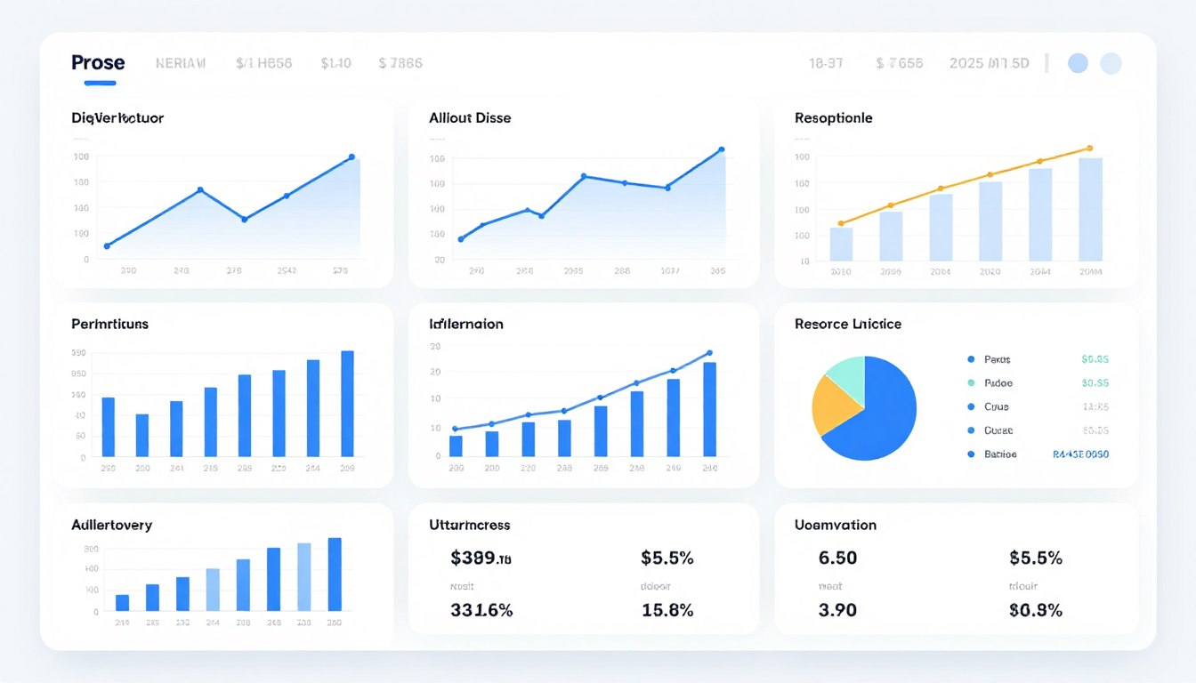 Analytics dashboard showing various educational performance metrics