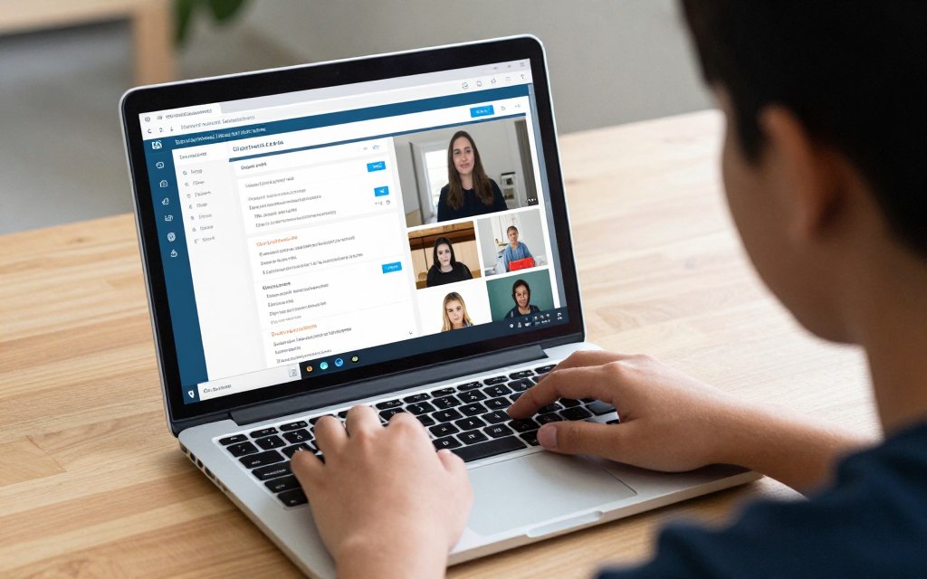 Student learning online through integrated learning management system