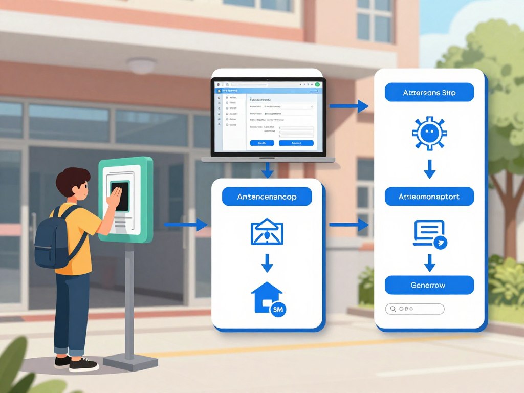 Biometric attendance integration with automated parent notification system