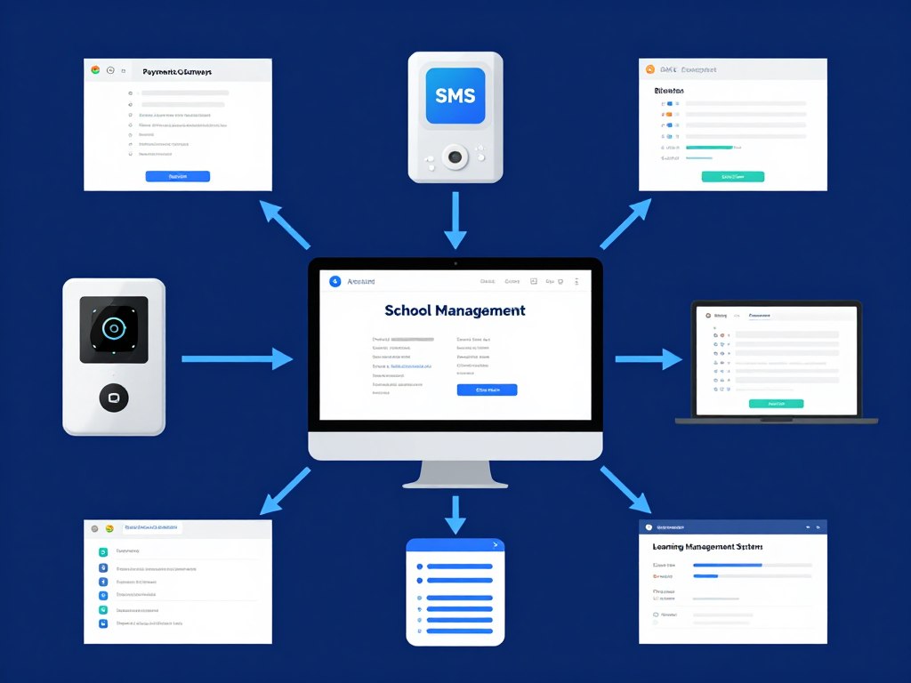 School management software integration ecosystem diagram