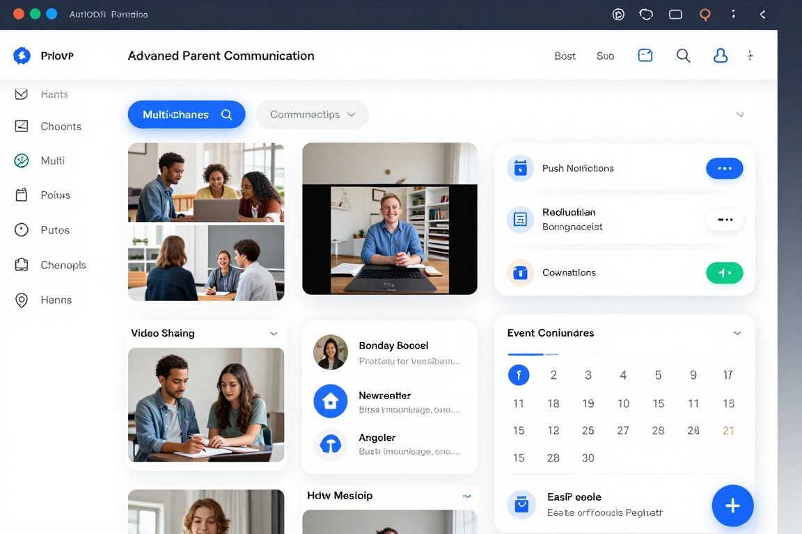 Advanced communication features in school management software