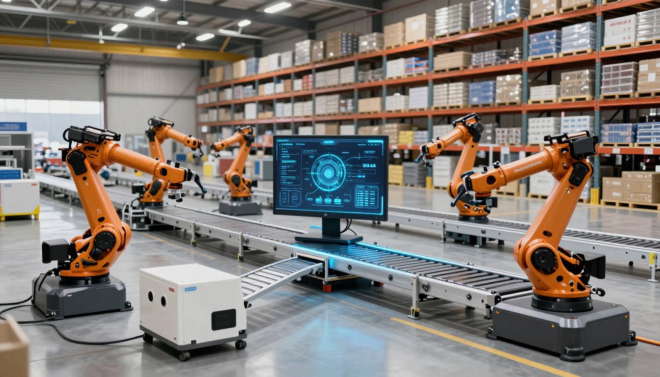 Automated warehouse technologies working together
