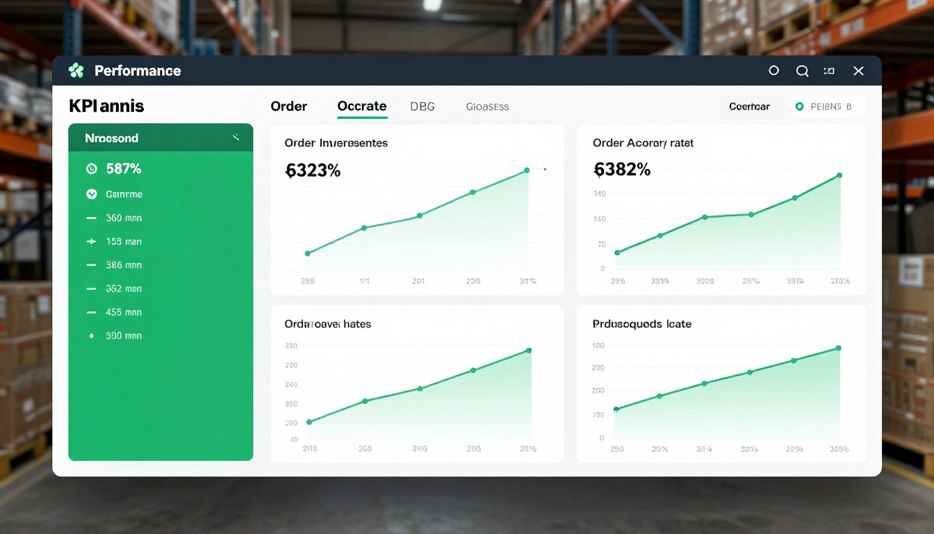 Warehouse performance metrics dashboard